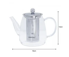 King Hoff Zaparzacz Stiklinis infuzeris su sieteliu, 0,90 l Kinghoff