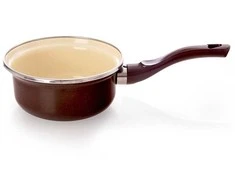 Orion emaliuota puodynė 14 cm, 620 ml, ruda