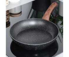 Keptuvė Vilde Juodas&amp;amp;Wood 24 cm aliuminė su granitine danga