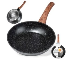 Keptuvė Vilde Juodas&amp;Wood 20 cm su granitine danga