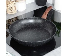 Keptuvė Vilde Juodas&amp;Wood 32 cm su granitine danga