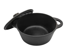 King Hoff Puodas Puodas su dangčiu, ketaus, 24 cm skersmens, 4 l, juodas, „Kinghoff“