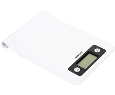 Virtuvinės svarstyklės Waga Svarstyklės Virtuvės svarstyklės, baltos, 5kg, „Kinghoff“