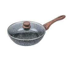 King Hoff Patelna Keptuvė su dangčiu, aliuminio, pilko marmuro, 22 cm skersmens, „Kinghoff“