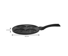 King Hoff Keptuvė blynams, blynams, aliuminio, juodo marmuro skersmuo 26,5cm kinghoff