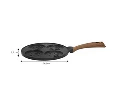 King Hoff Keptuvė blynams, blynams, aliuminio, juodo marmuro skersmuo 26,5cm kinghoff