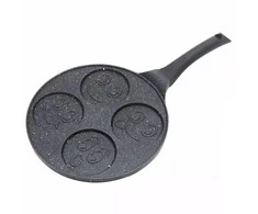King Hoff Keptuvė do placków, naleśników, aliuminio, juoda marmurek śr.26,5cm kinghoff