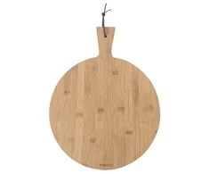 Deska „Kinghoff“ bambukinė picos serviravimo lenta, 30 cm skersmens