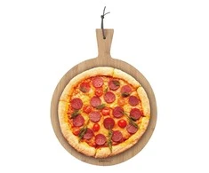 Deska „Kinghoff“ bambukinė picos serviravimo lenta, 30 cm skersmens