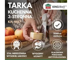 King Hoff Daržovių tarka, 3 pusių, nerūdijančio plieno, „Kinghoff“, kh-1987