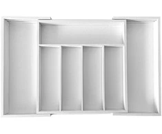 Organizer Bambukinis stalčių organizatorius, baltas, 52x31,5x5, kinghoff