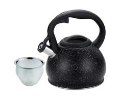 King Hoff Virdulys, Virdulys su sieteliu, plieno, 1,2 l, juodo marmuro, Kinghoff