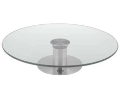King Hoff Tortinė 1 pakopų lėkštė, stiklas - plienas, 30 cm skersmens, „Kinghoff“