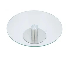 King Hoff Tortinė 1 pakopų lėkštė, stiklas - plienas, 30 cm skersmens, „Kinghoff“