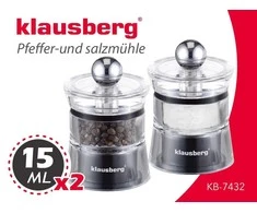 Rinkinys Klausberg pipirų ir druskos malūnėlių rinkinys