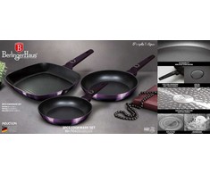 KOMPLET PATELNI Z POWŁOKĄ TYTANOWĄ 3-ELE BERLINGER HAUS PURPLE ECLIPSE BH-7104