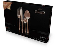 KOMPLET SZTUĆCÓW 24 EL. BŁYSZCZĄCE BERLINGER HAUS ROSE GOLD BH-2637