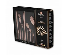 KOMPLET SZTUĆCÓW 42-ELE DLA 6 OSÓB BŁYSZCZĄCE RÓŻOWE ZŁOTO BERLINGER HAUS ROSE GOLD BH-3087