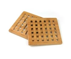 King Hoff Kvadratinių PAGRINDŲ SU BAMBUKU RINKINYS 20cm KINGHOFF KH-1216