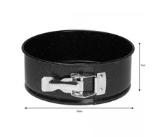 King Hoff Tortownica, Torto forma, juodas marmuras, skersmuo 18cm, kinghoff