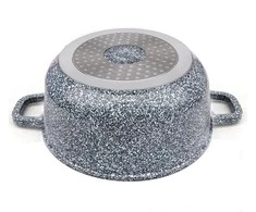 Puodas Klausberg aliuminio puodas, pilkas marmuras, 20 cm skersmens, 2,3 l talpos