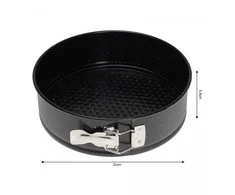 King Hoff Tortownica, Torto forma, juodas marmuras, skersmuo 22cm, kinghoff