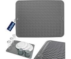Orion Vaatdroogmat Rubber Grijs 40x30,5 cm - Schotel Droogmat Droogmat voor Aanrecht