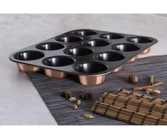 MIFFINŲ KEPIMO FORMA x12 BERLINGER HAUS METALLIC ROSE GOLD BH-6473