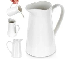 Vilde Porceliano pieno ąsotis 200 ml baltas