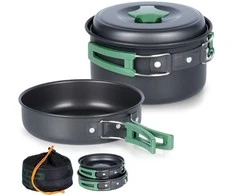 Redcliffs Camping-Kochgeschirrset Mehrzweck-Kochgeschirr Kochgeschirr für unterwegs aus Aliuminio 500 / 900 ml / 2-tlg.