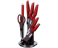 Berlinger Haus Peilių rinkinys (8 dalių) Metallic Line Burgundy Edition | BH/2686