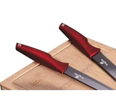 Peilių rinkinys su pjaustymo lentele, Berlinger Haus Metallic Line Burgundy Edition BH-2704