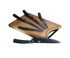 PEILIŲ RINKINYS SU SĖDYNĖMIS 6 vnt. BERLINGER HAUS METALLIC EMERALD LINE BH-2551