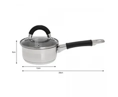 King Hoff Kaistuvas Puodas su dangčiu, plieno, 12 cm skersmens, 0,5 l talpos, „Kinghoff“