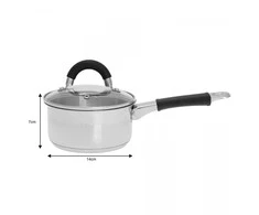 King Hoff Kaistuvas Puodas su dangčiu, plieno, skersmuo 14cm, 1l, kinghoff