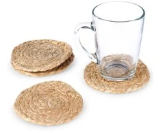 Home Styling Collection Padėkliukai puodeliams 10 cm, natūralūs, 4 vnt.