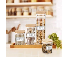 Orion Stiklinė maisto talpa 600 ml - Maisto containeris - Kvadratinis dizainas