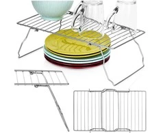 Storage Solutions Virtuvės Lentyna Metalinė Pilka 37x21x13,5 cm - Sulankstoma Lentyna
