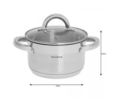 Puodas Plieninis puodas, 16 cm skersmens, 1,8 l, Klausberg