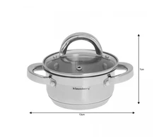 Puodas Plieninis puodas, 12 cm skersmens, 0,5 l, Klausberg