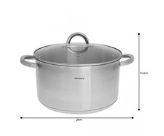 Puodas Plieninis puodas, 28 cm skersmens, 9,5 l, Klausberg