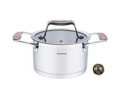 KLAUSBERG - Plieninis puodas + dangtis 16 cm 1,8 L