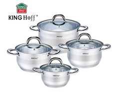 King Hoff Puodų rinkinys 8 dalys, stal śr.16/18/20/24cm kinghoff