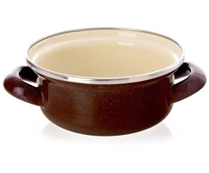 Lumarko Orion Emaliuotas puodas 14 cm, 600 ml, rudas
