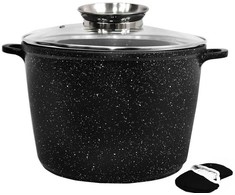 Brunbeste TRADICINIS MARMULINIS PUODAS Juodas AUKŠTAS 24cm / 6,2L
