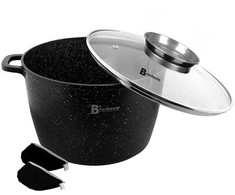 Brunbeste TRADICINIS MARMULINIS PUODAS Juodas AUKŠTAS 24cm / 6,2L
