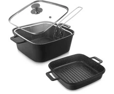 Orion Multifunckionalus puodas su dangčiu, griliaus keptuvė, krepšys GRANDE 2+4 L 4 vnt.