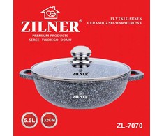 Zilner Puodas MARMUROWY WOK 5.5L 32cm ZILNER ZL-7070