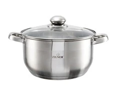 Puodas STALOWY 6.1L 24cm DNO 9 WARSTWOWE ZILNER ZL-7307
