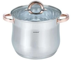 Puodas STALOWY GASTRONOMICZNY 7L 22CM KLAUSBERG KB-7792 ROSE GOLD